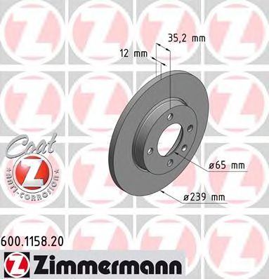 ZIMMERMANN 600115820 -  Тормозной диск