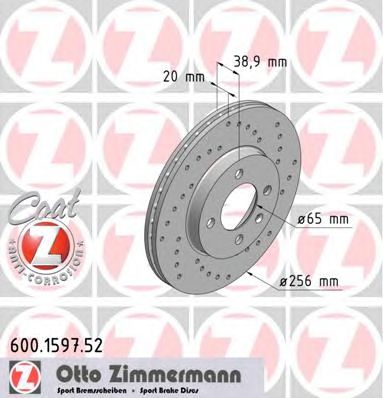 ZIMMERMANN 600159752 -  Тормозной диск
