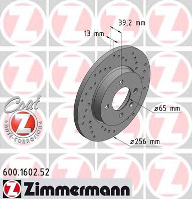 ZIMMERMANN 600160252 -  Тормозной диск