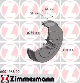 ZIMMERMANN 600195600 -  Тормозной барабан