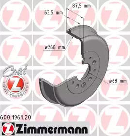 ZIMMERMANN 600196120 -  Тормозной барабан