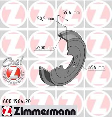 ZIMMERMANN 600196420 -  Тормозной барабан