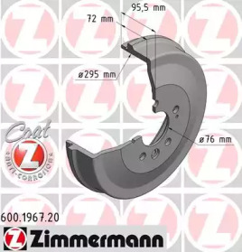 ZIMMERMANN 600196720 -  Тормозной барабан