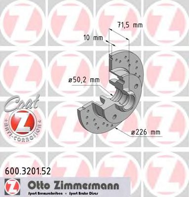 ZIMMERMANN 600320152 -  Тормозной диск