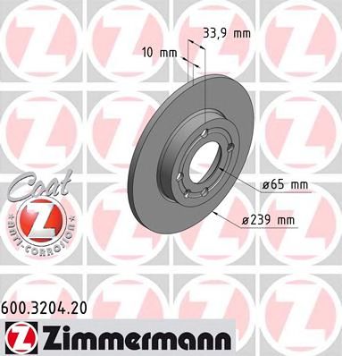 ZIMMERMANN 600320420 -  Тормозной диск