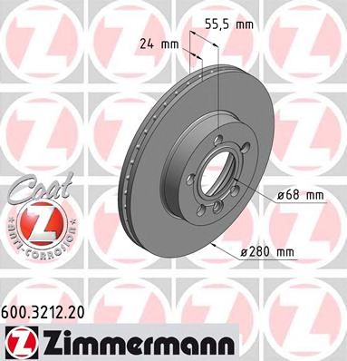 ZIMMERMANN 600321220 -  Тормозной диск