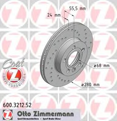 ZIMMERMANN 600321252 -  Тормозной диск