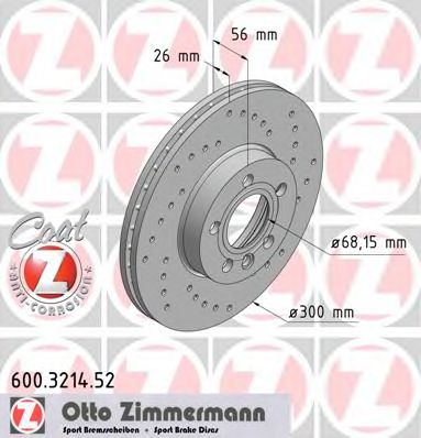 ZIMMERMANN 600321452 -  Тормозной диск