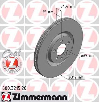 ZIMMERMANN 600321520 -  Тормозной диск