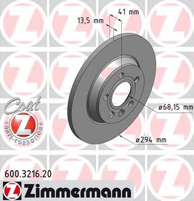ZIMMERMANN 600321620 -  Тормозной диск