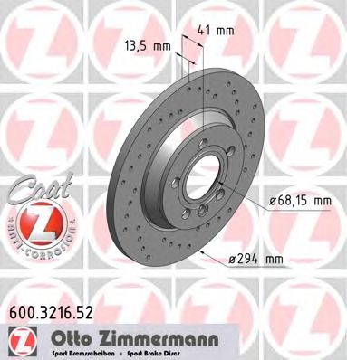 ZIMMERMANN 600321652 -  Тормозной диск