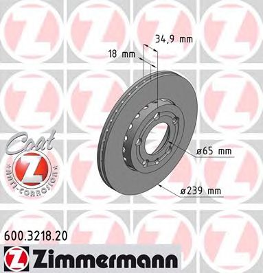 ZIMMERMANN 600321820 -  Тормозной диск