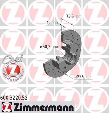 ZIMMERMANN 600322052 -  Тормозной диск