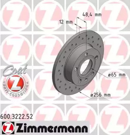 ZIMMERMANN 600322252 -  Тормозной диск