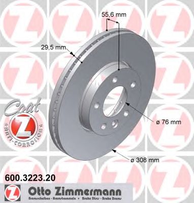 ZIMMERMANN 600322320 -  Тормозной диск