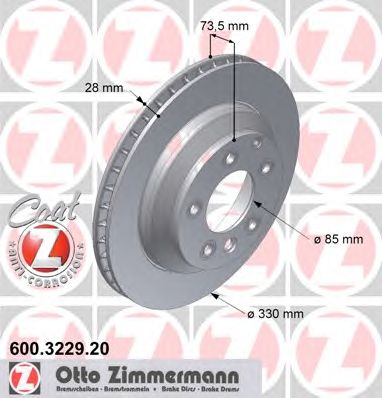 ZIMMERMANN 600322920 -  Тормозной диск