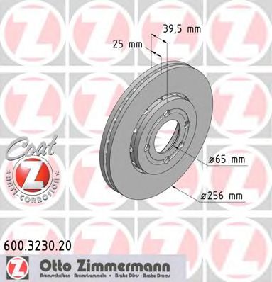 ZIMMERMANN 600323020 -  Тормозной диск
