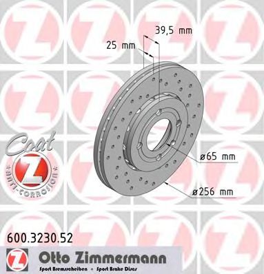 ZIMMERMANN 600323052 -  Тормозной диск