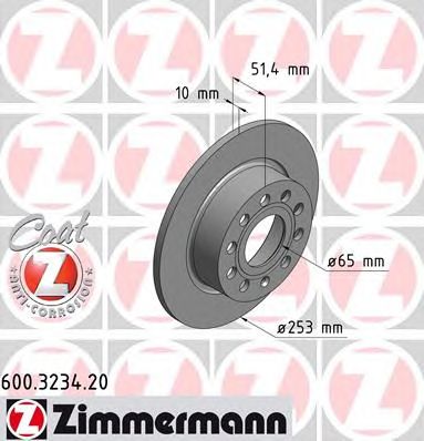 ZIMMERMANN 600323420 -  Тормозной диск