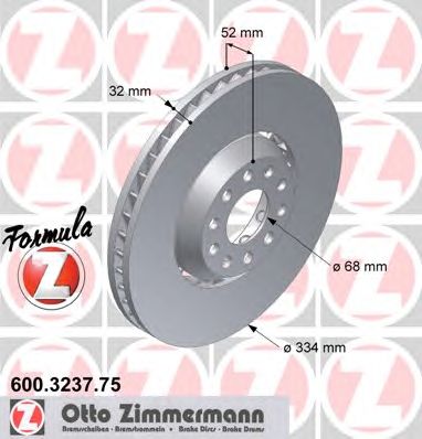 ZIMMERMANN 600323775 -  Тормозной диск
