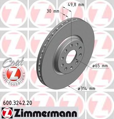 ZIMMERMANN 600324220 -  Тормозной диск