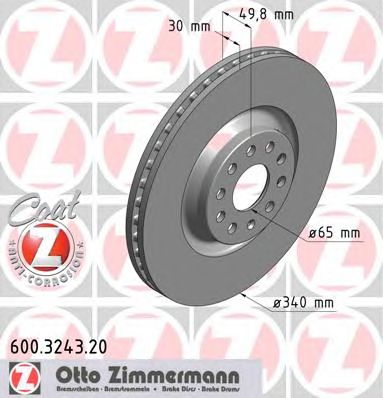 ZIMMERMANN 600324320 -  Тормозной диск