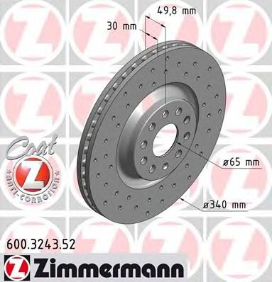 ZIMMERMANN 600324352 -  Тормозной диск