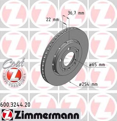 ZIMMERMANN 600324420 -  Тормозной диск