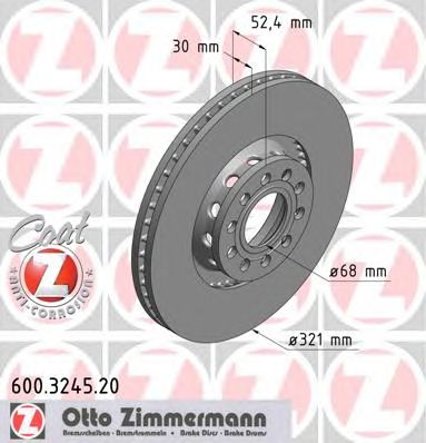 ZIMMERMANN 600324520 -  Тормозной диск