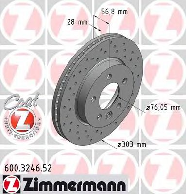 ZIMMERMANN 600324652 -  Тормозной диск