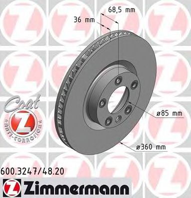 ZIMMERMANN 600324720 -  Тормозной диск