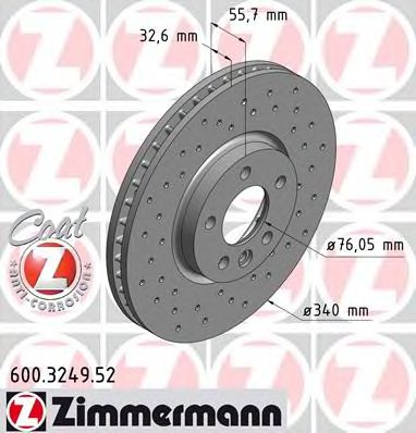 ZIMMERMANN 600324952 -  Тормозной диск