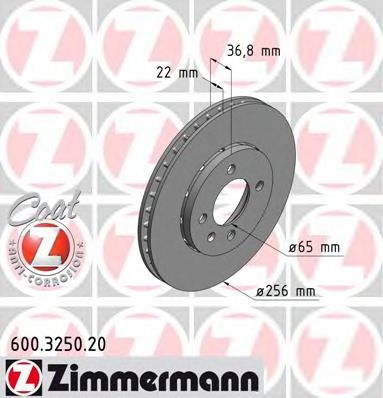 ZIMMERMANN 600325020 -  Тормозной диск