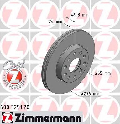 ZIMMERMANN 600325120 -  Тормозной диск