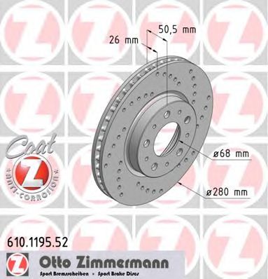 ZIMMERMANN 610119552 -  Тормозной диск