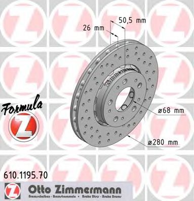 ZIMMERMANN 610119570 -  Тормозной диск