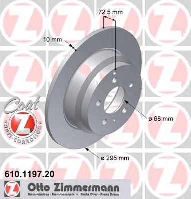 ZIMMERMANN 610119720 -  Тормозной диск