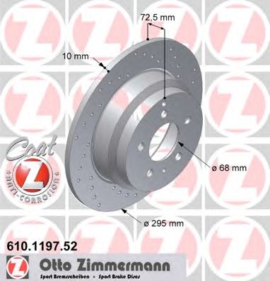 ZIMMERMANN 610119752 -  Тормозной диск