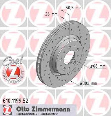 ZIMMERMANN 610119952 -  Тормозной диск
