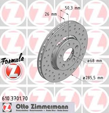 ZIMMERMANN 610370170 -  Тормозной диск