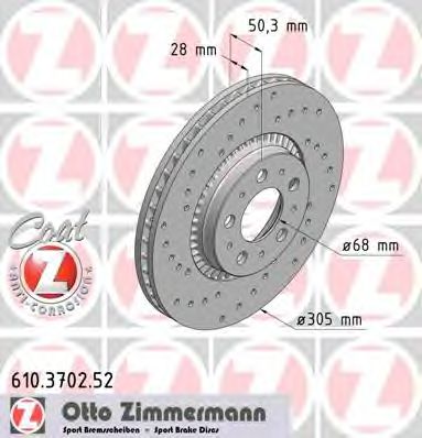 ZIMMERMANN 610370252 -  Тормозной диск