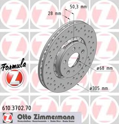 ZIMMERMANN 610370270 -  Тормозной диск