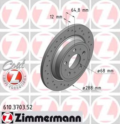 ZIMMERMANN 610370352 -  Тормозной диск