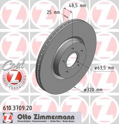 ZIMMERMANN 610370920 -  Тормозной диск