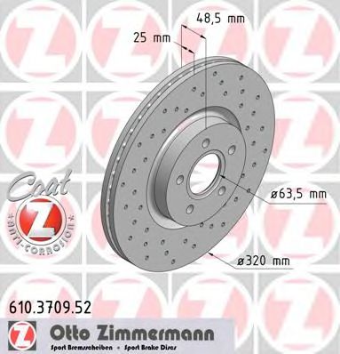 ZIMMERMANN 610370952 -  Тормозной диск