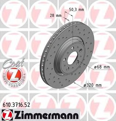 ZIMMERMANN 610371652 -  Тормозной диск
