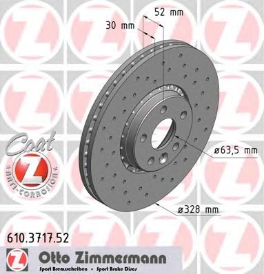 ZIMMERMANN 610371752 -  Тормозной диск