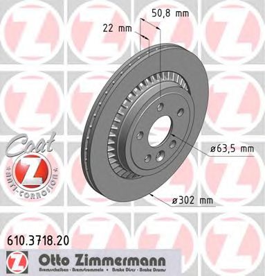 ZIMMERMANN 610371820 -  Тормозной диск