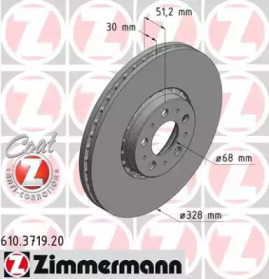 ZIMMERMANN 610371920 -  Тормозной диск