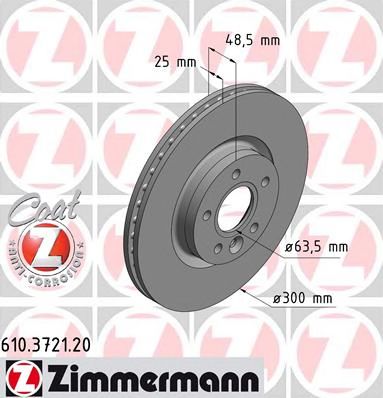 ZIMMERMANN 610372120 -  Тормозной диск